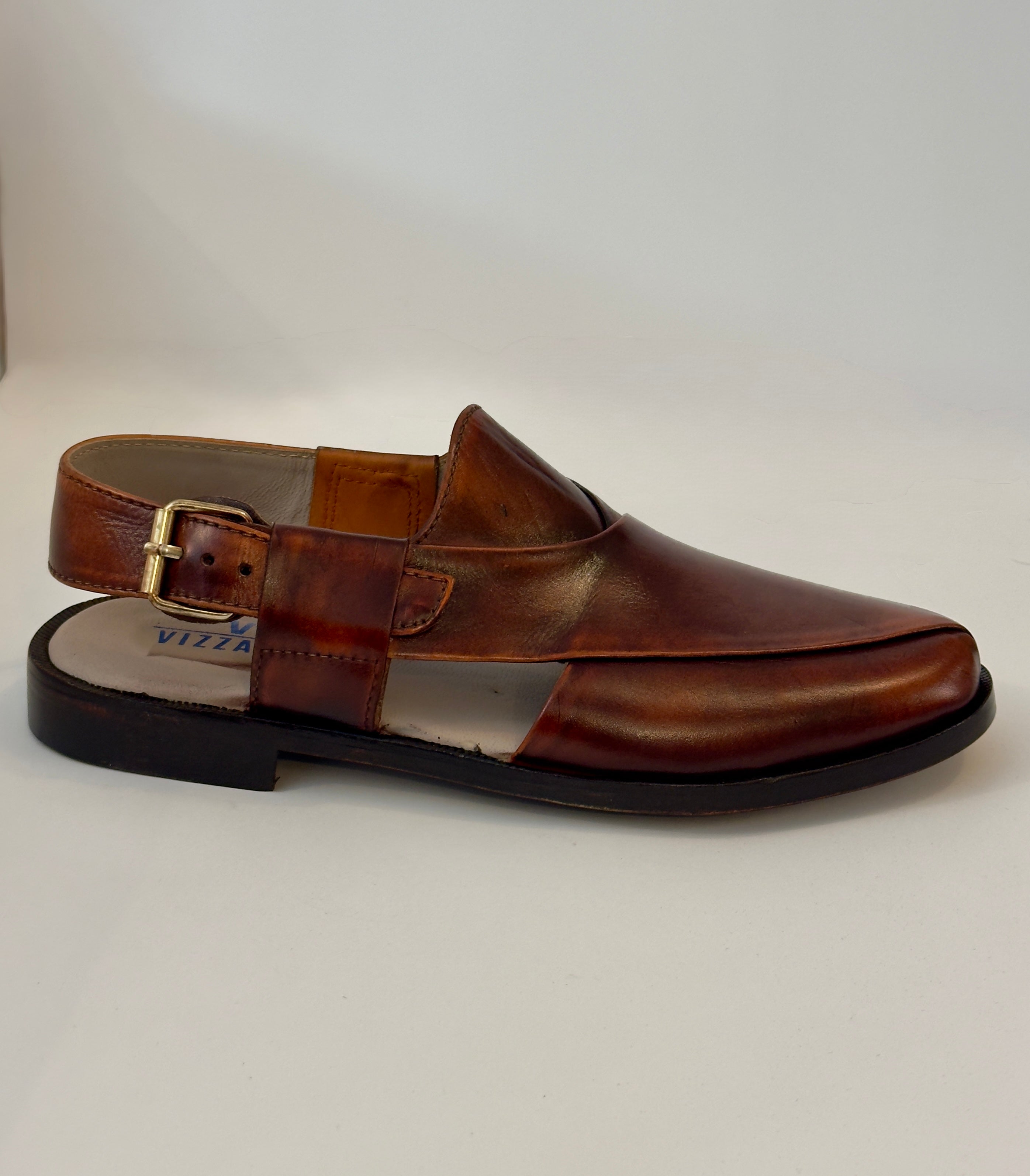 Sandal-brown calf leather