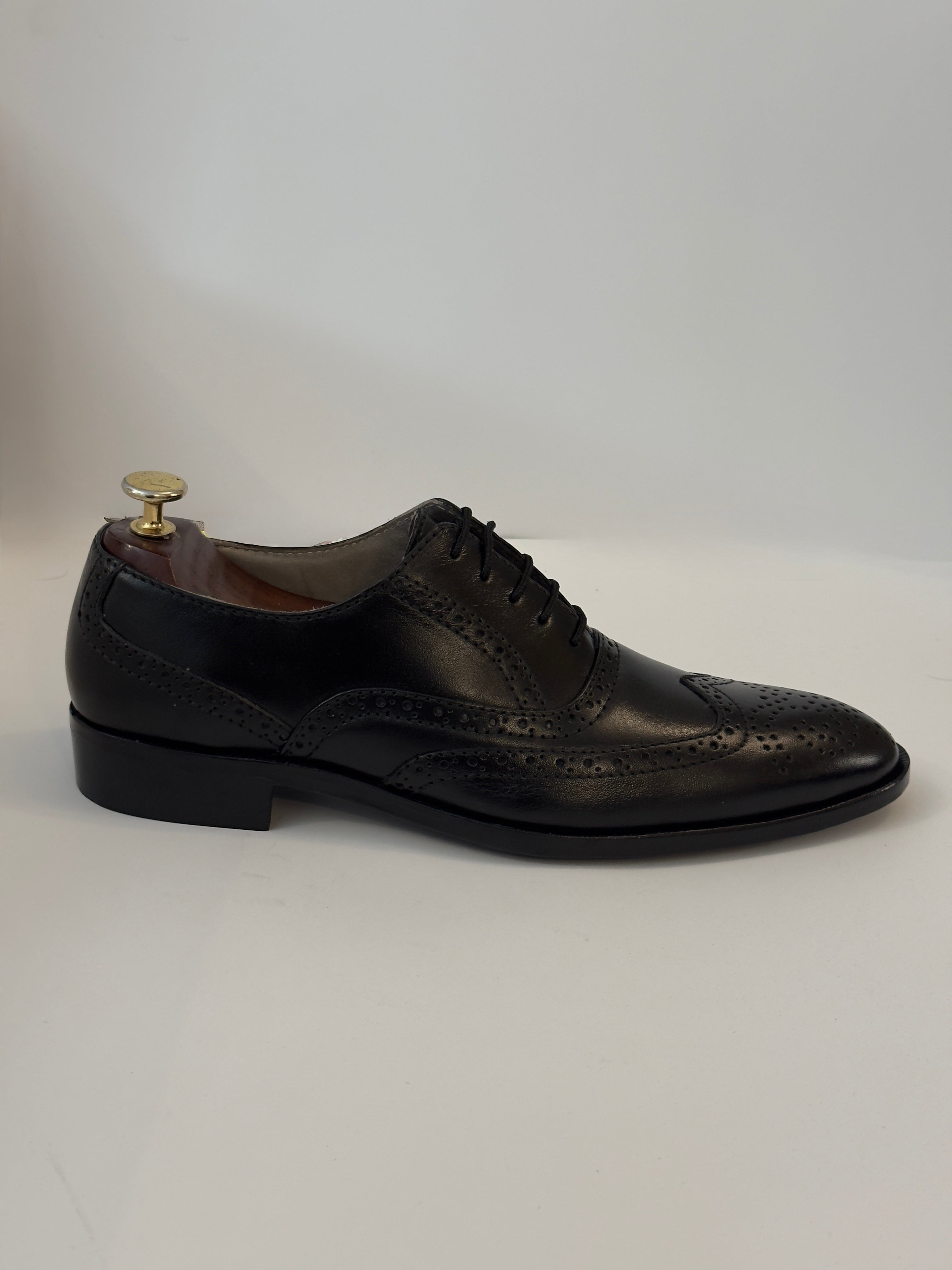 Black Crocodile Leather Derbys