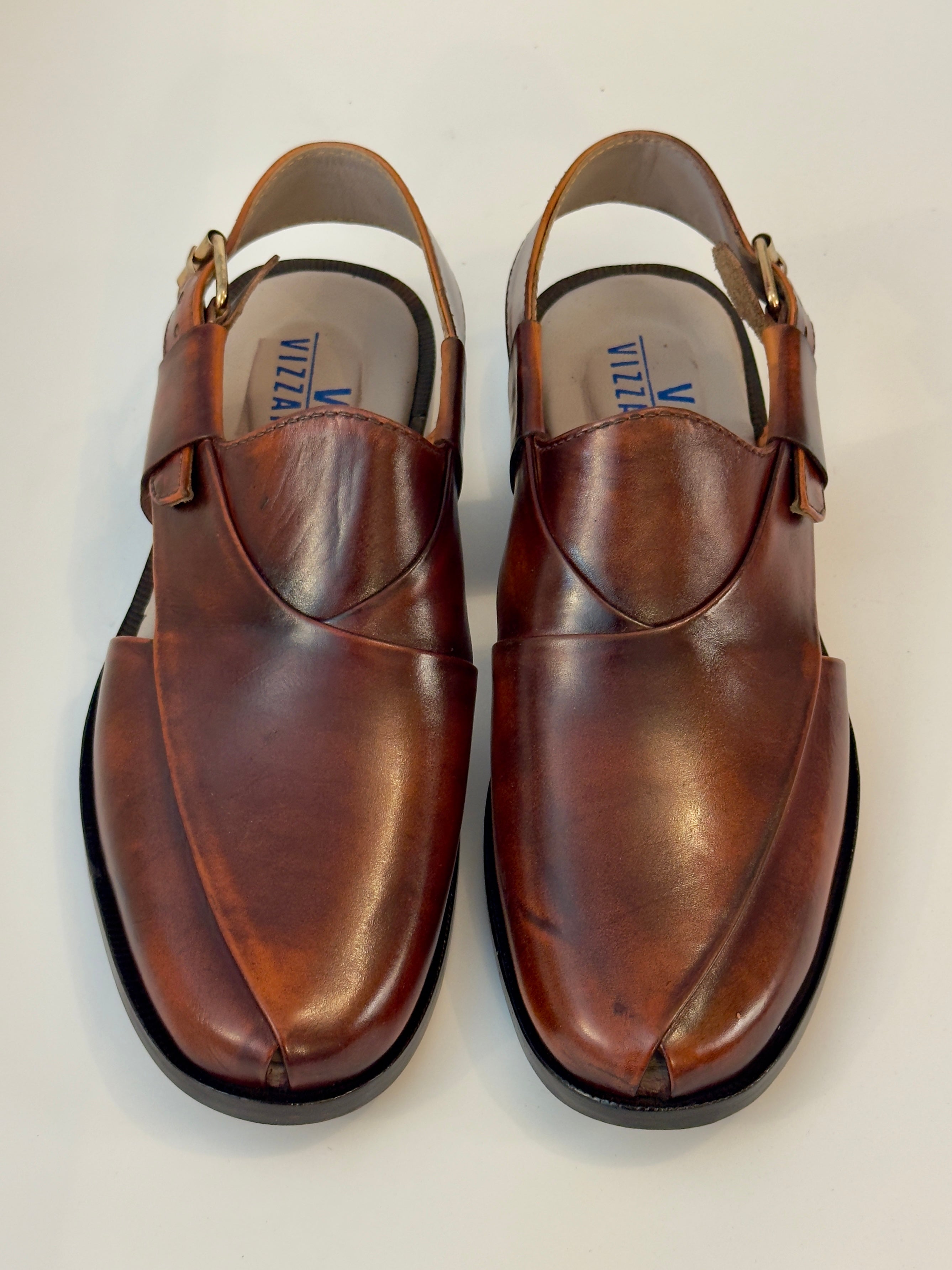 Sandal-brown calf leather