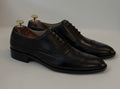 Black Wingtip Oxfords — Handcrafted with Traditional Broguing