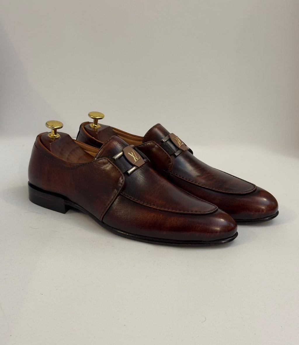 Brown Buckled Loafers