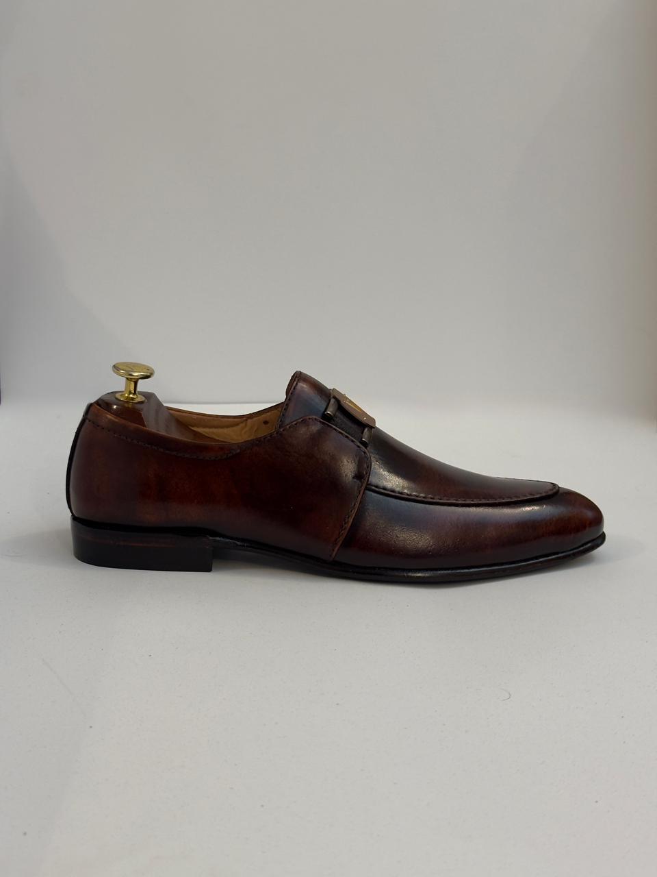 Brown Buckled Loafers